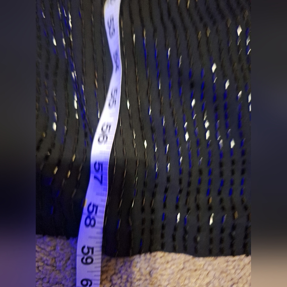 Alcye Designs / Black Maxi Dress with Silver Sequin Yoke / Size 6 - Picture 13 of 15